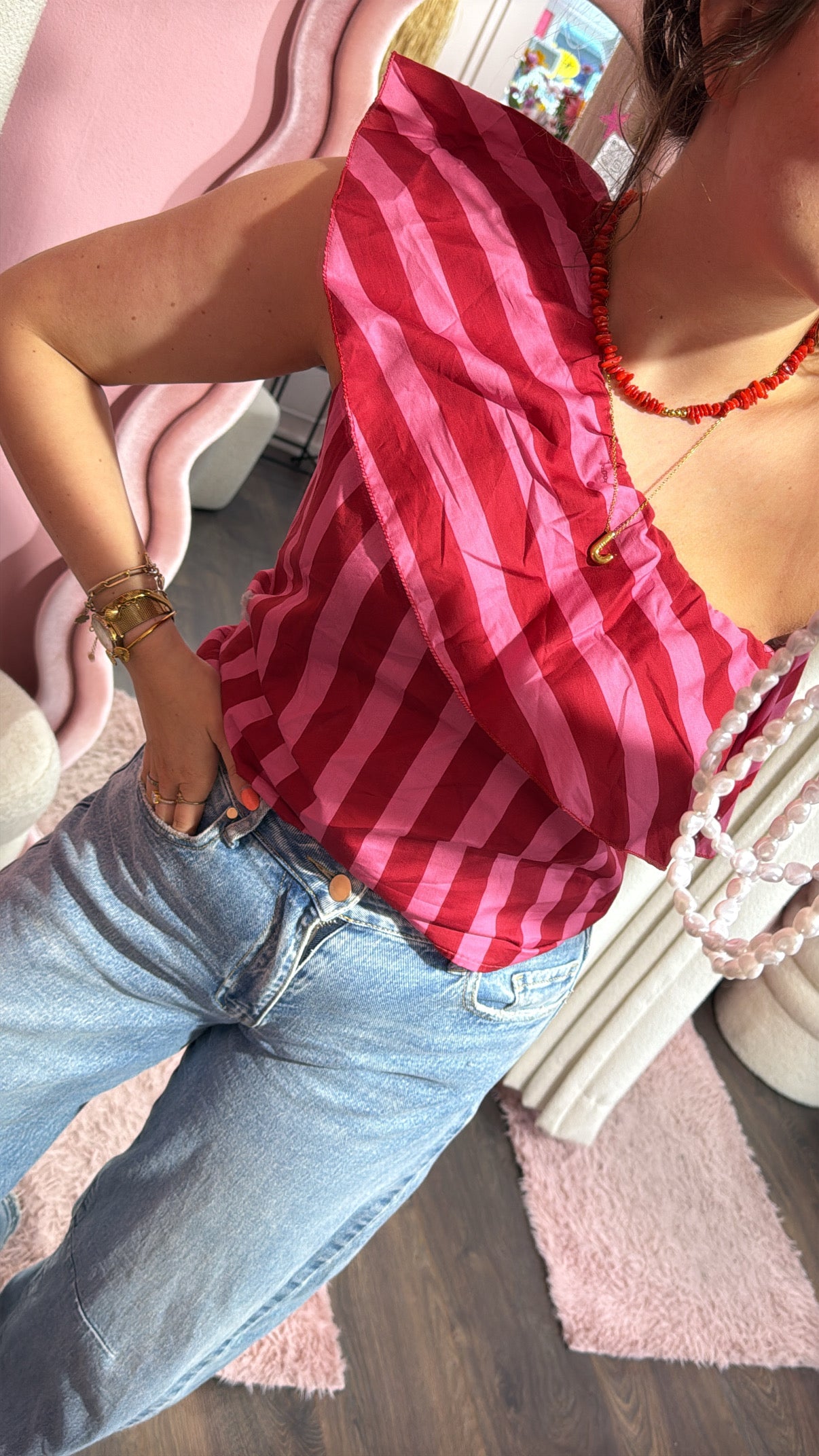 One shoulder Lola Top