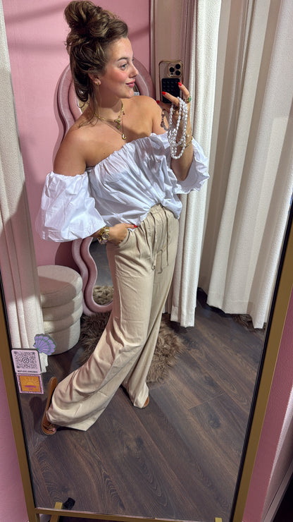 Linnen pants Nora beige