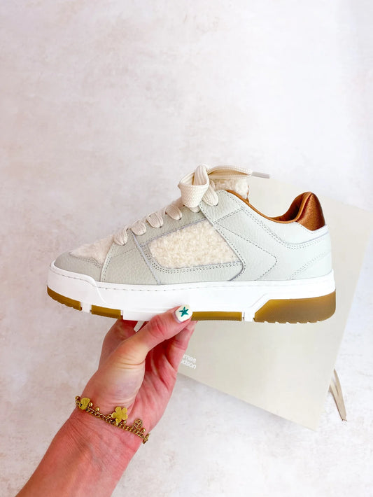 WHITBY teddy - Sneakers | Off white / Bronze