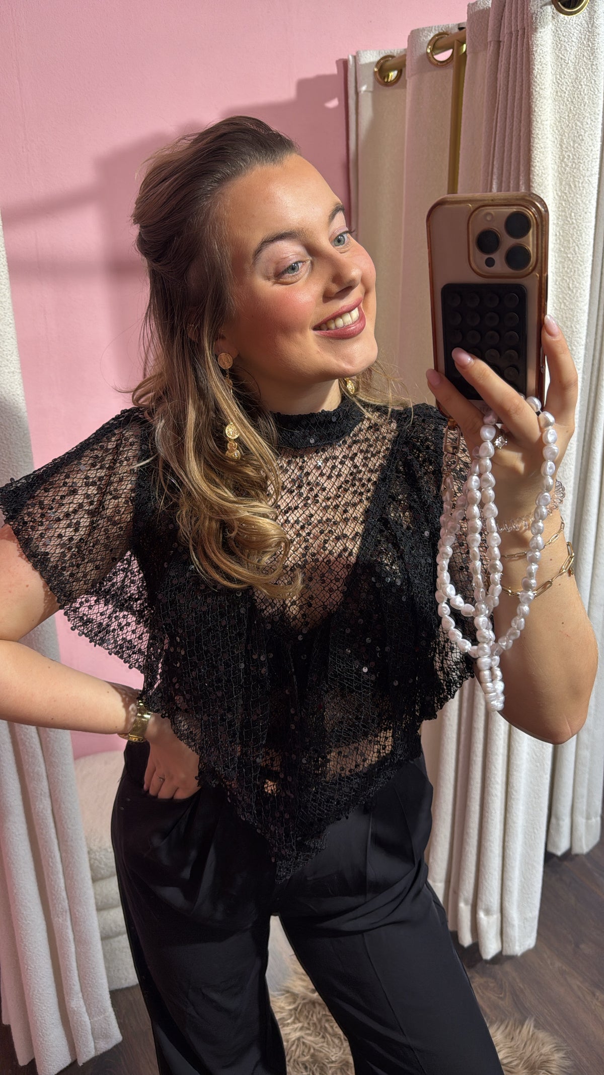 Party top zwart