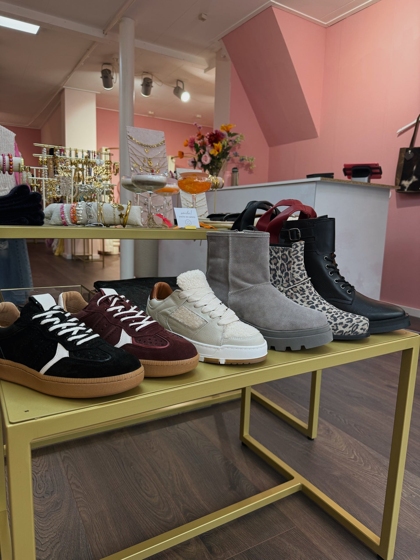 RUBY leer - Bikerboots | Black DWRS