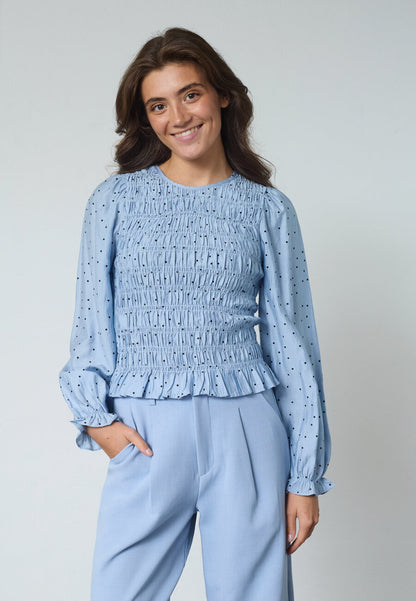 NIX SISTERS POINT - polkadot blouse blauw