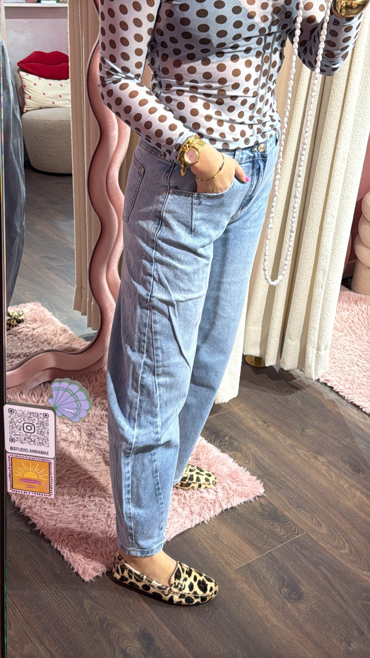 Barrel fit jeans