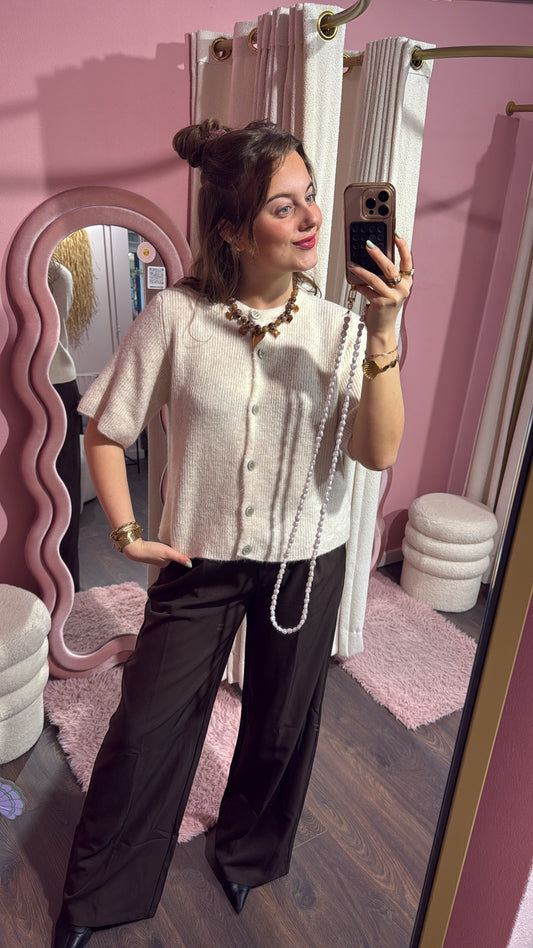 Basis vest korte mouwtjes