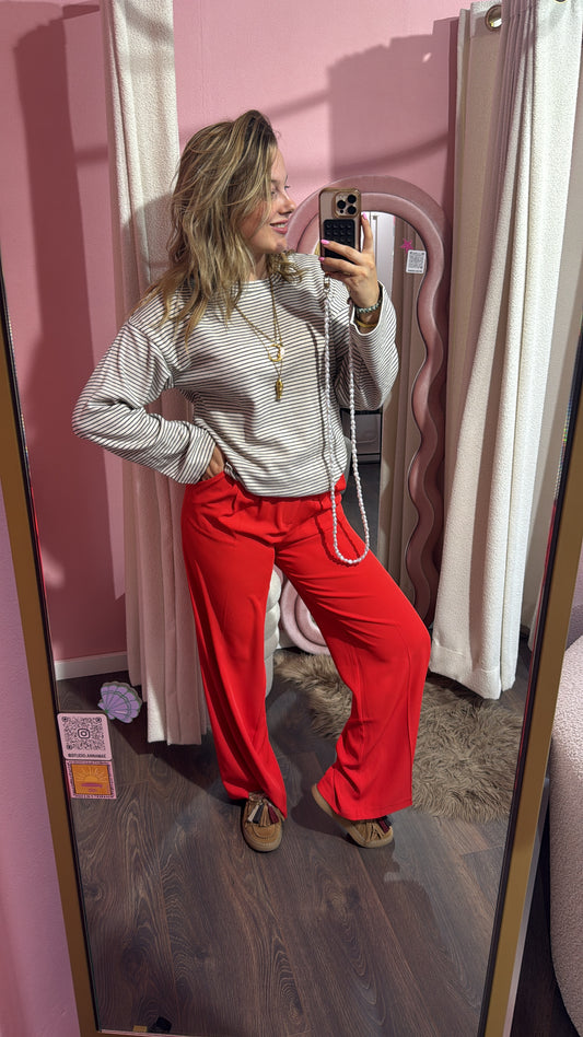 Pantalon- bright red