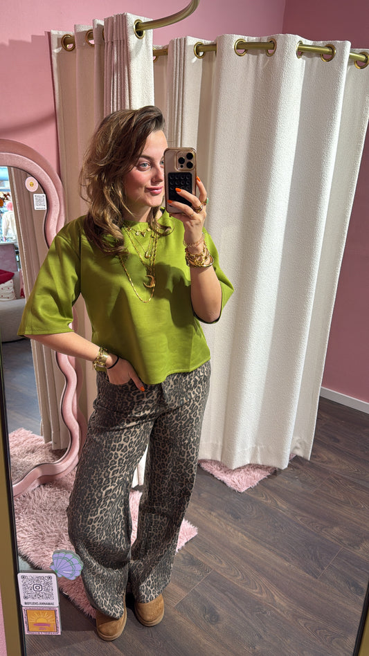 Basic top olijf- Studio Anna Mae