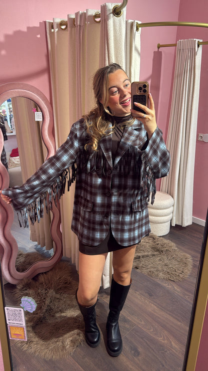 TORI check blazer