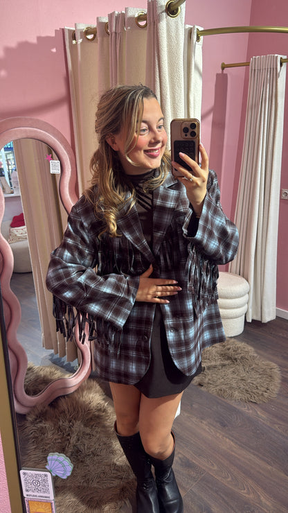 TORI check blazer