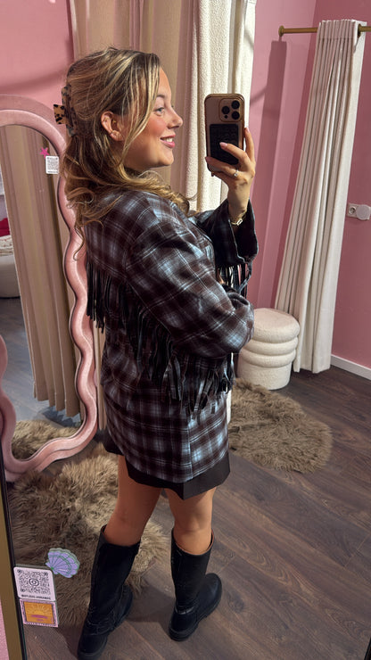 TORI check blazer