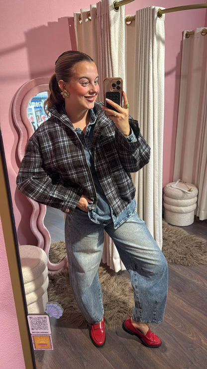MEREL Flanel Jacket blauw