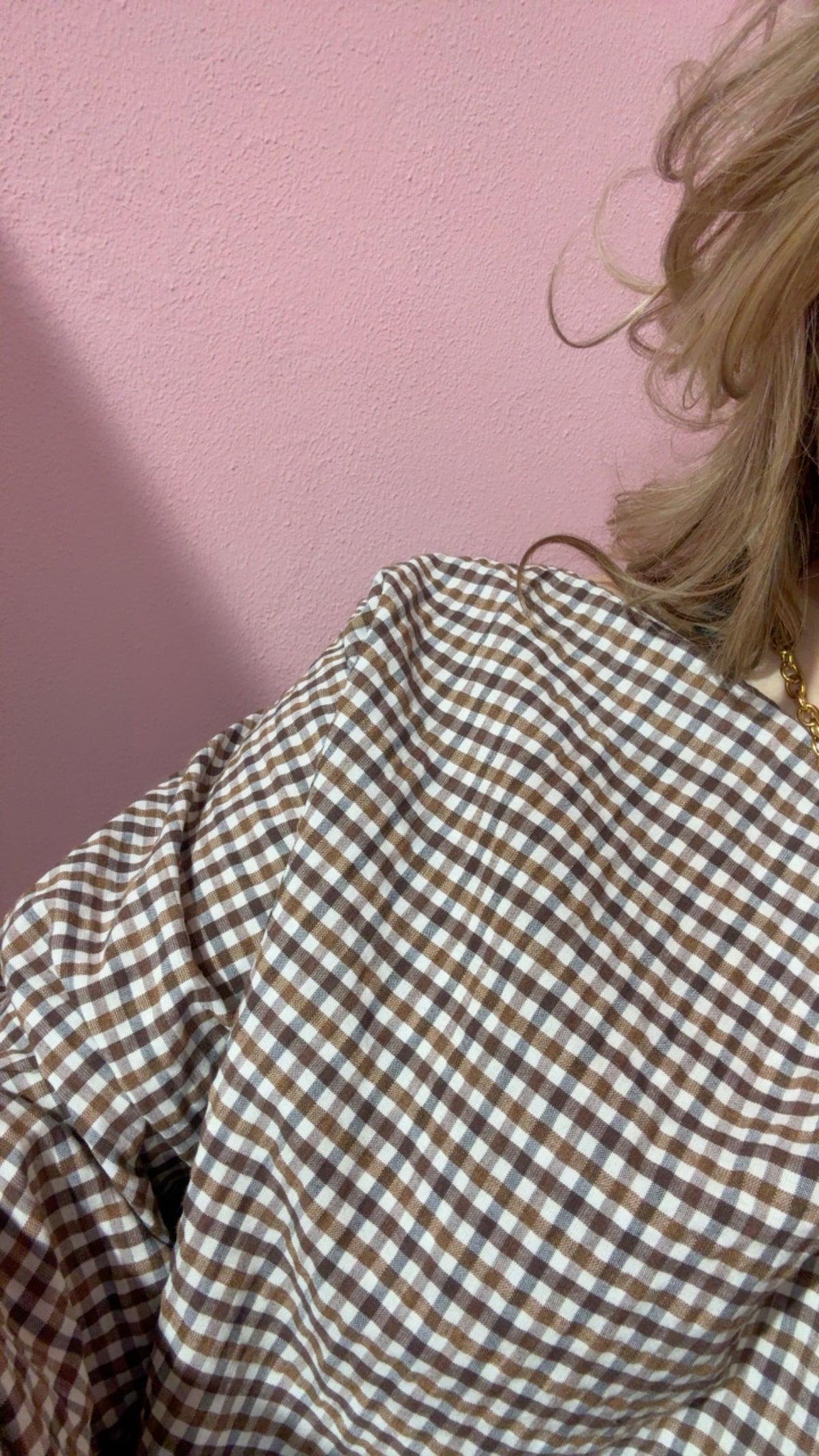 Blouse Noa ruit bruin