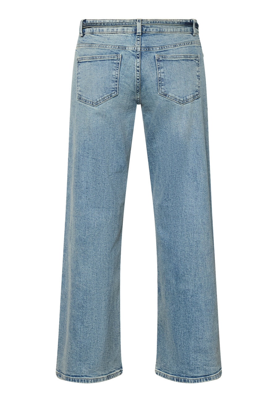 Jeans met riem - straight fit
