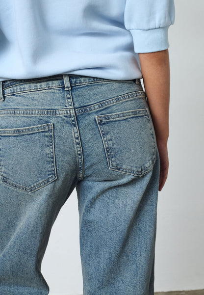 Jeans met riem - straight fit