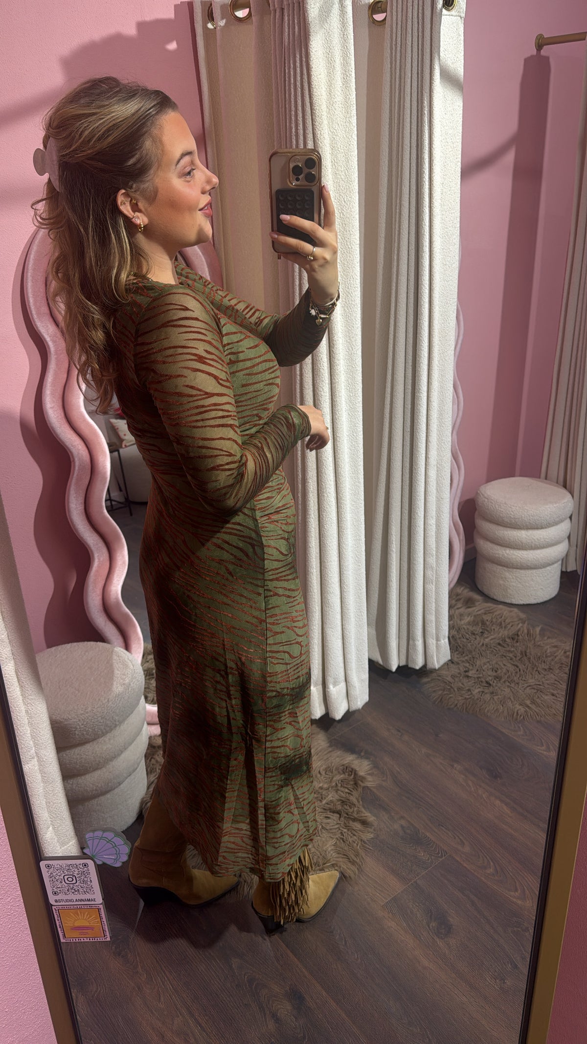Zebra mesh jurk