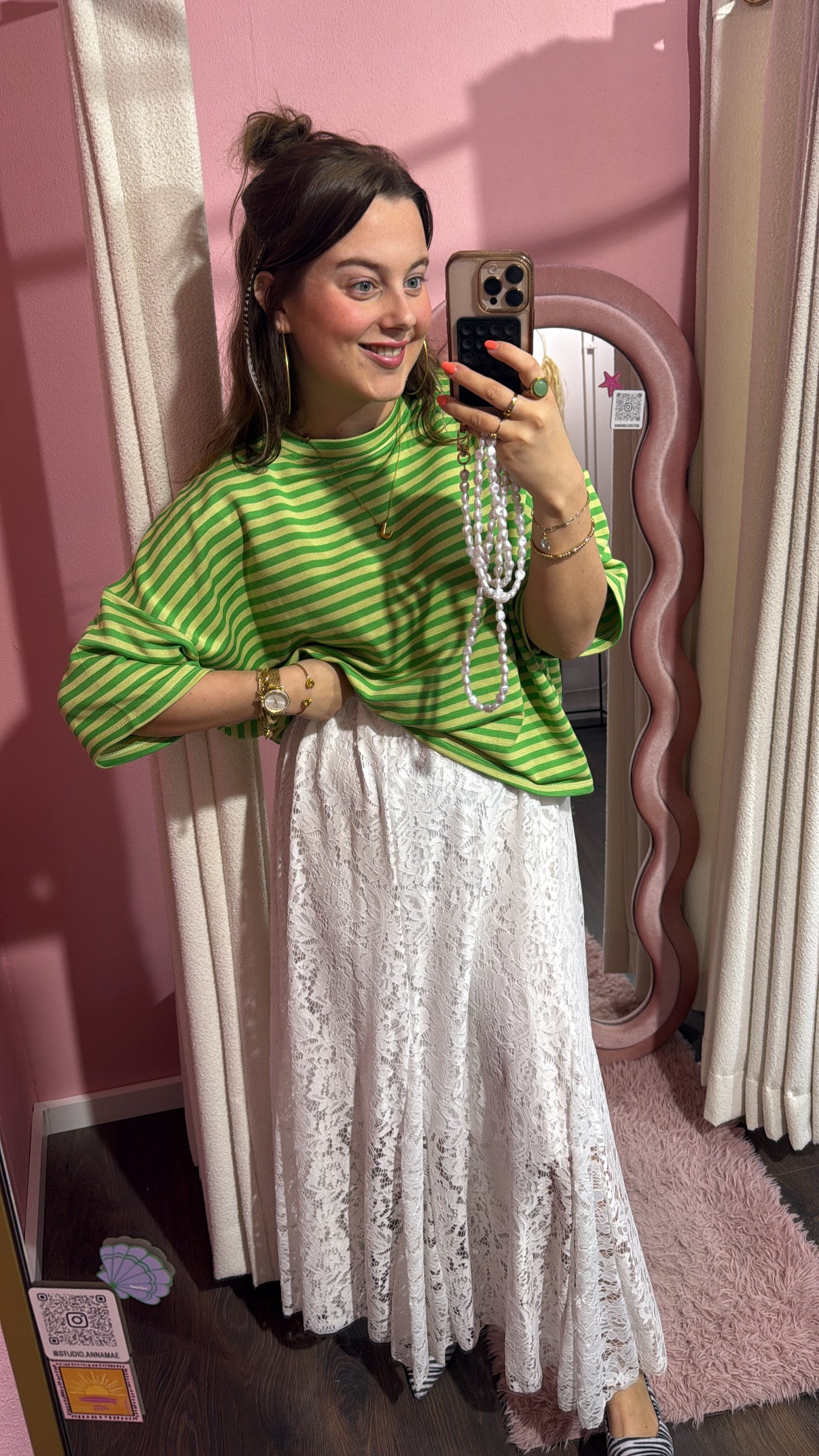Green T-shirt sweater