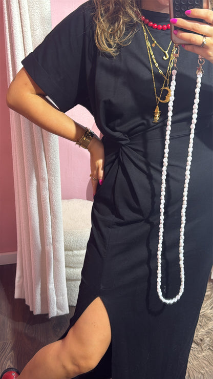T-shirt dress black
