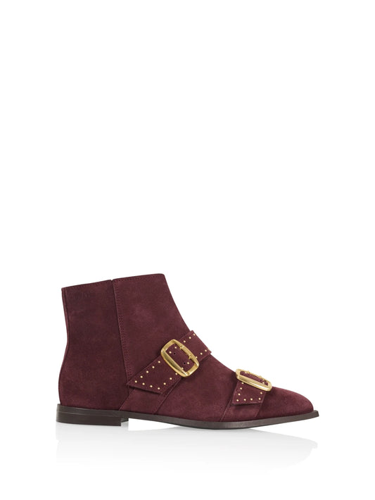 DWRS KARBY suede - Enkellaarsjes | Bordeaux